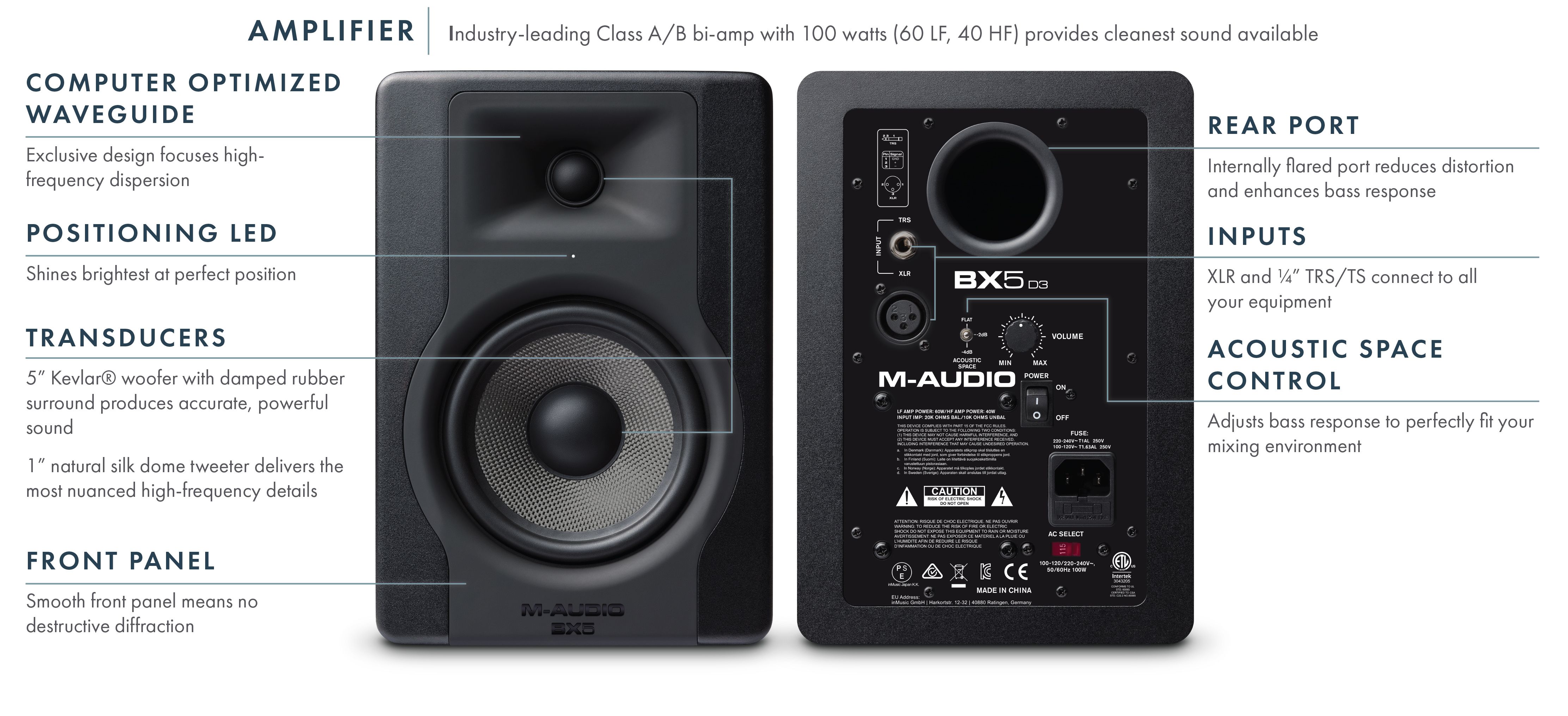 m-audio bx5 d3 Specificaciones